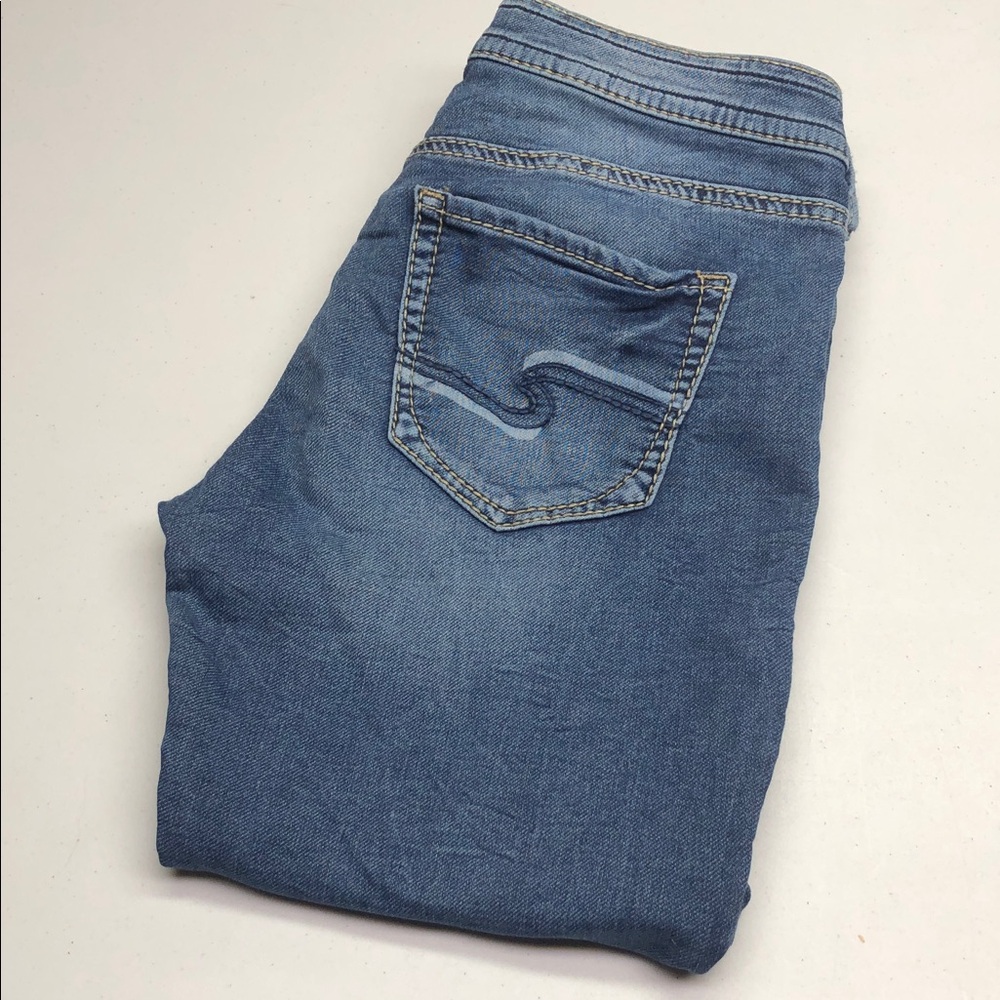 SILVER BOYFRIEND MID CAPRI JEANS 28x22 ⭐️